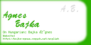 agnes bajka business card